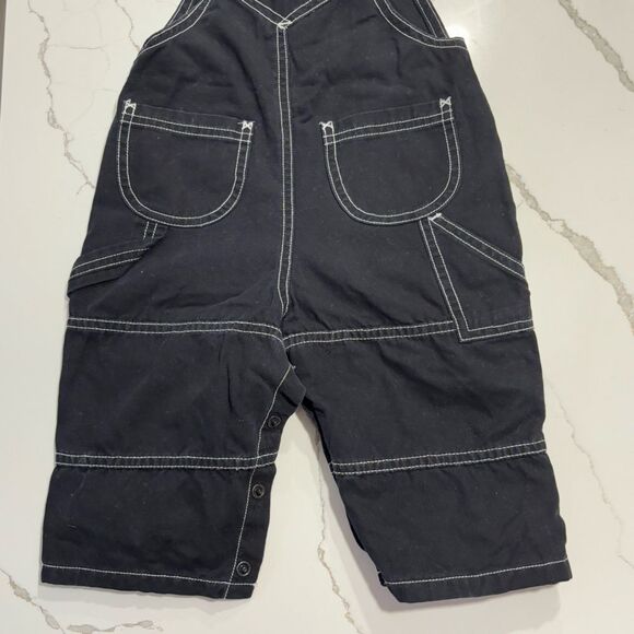 Fisher Price | Boys Black Overalls 18M with snaps - Picture 9 of 10